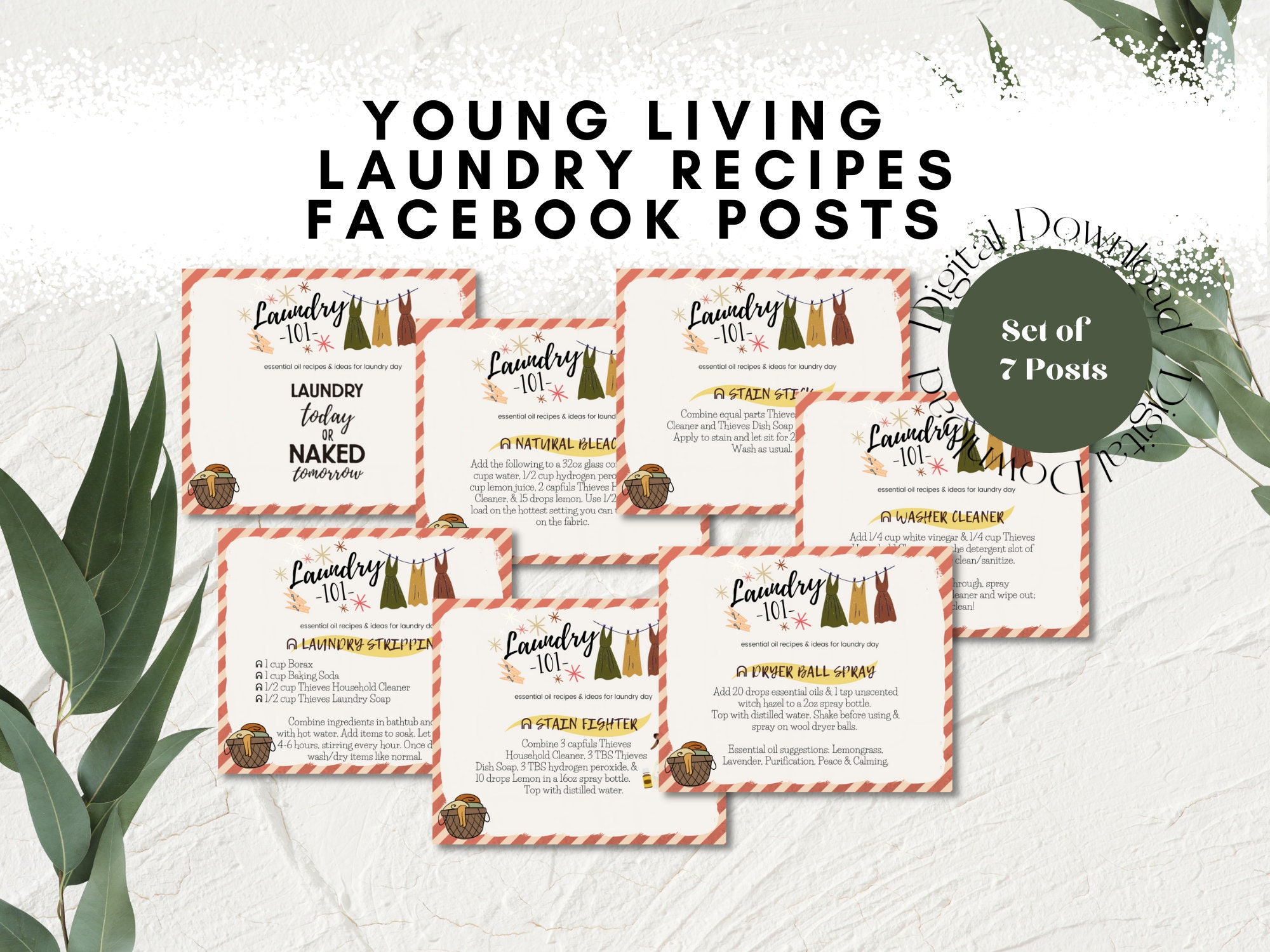 Facebook Posts Laundry Essential Oil Recipes & DIYS Young Living