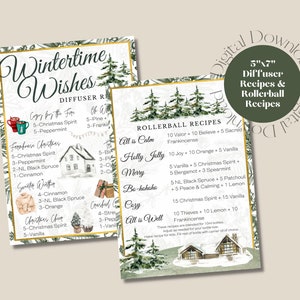 Kerstdiffuser & Rollerball Blends Ansichtkaartkaart - met bonus Instagramverhalen - Instant Download - Afdrukbaar - Young Living - Happy Mail