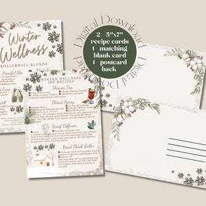 Winter Wellness Rollerball Blends & DIYs Essentiële oliën Ansichtkaartkaart - met bonus Instagramverhalen - Direct downloaden - Young Living
