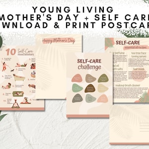 Mother&#39;s Day Self Care Essential Oils Recipes Postcard - Make and Take Ideas - Download - Young Living - Happy Mail - Oily Marketing Tools