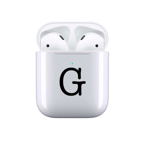 Custom Removable Vinyl Initial Label | Sticker For AirPods | Headphone Case