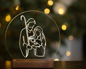 Lighted Nativity Scene | Lit Nativity | Christmas Night Light | Holiday Night Light | Light Feature | Christmas Gift for Her | Custom Gift