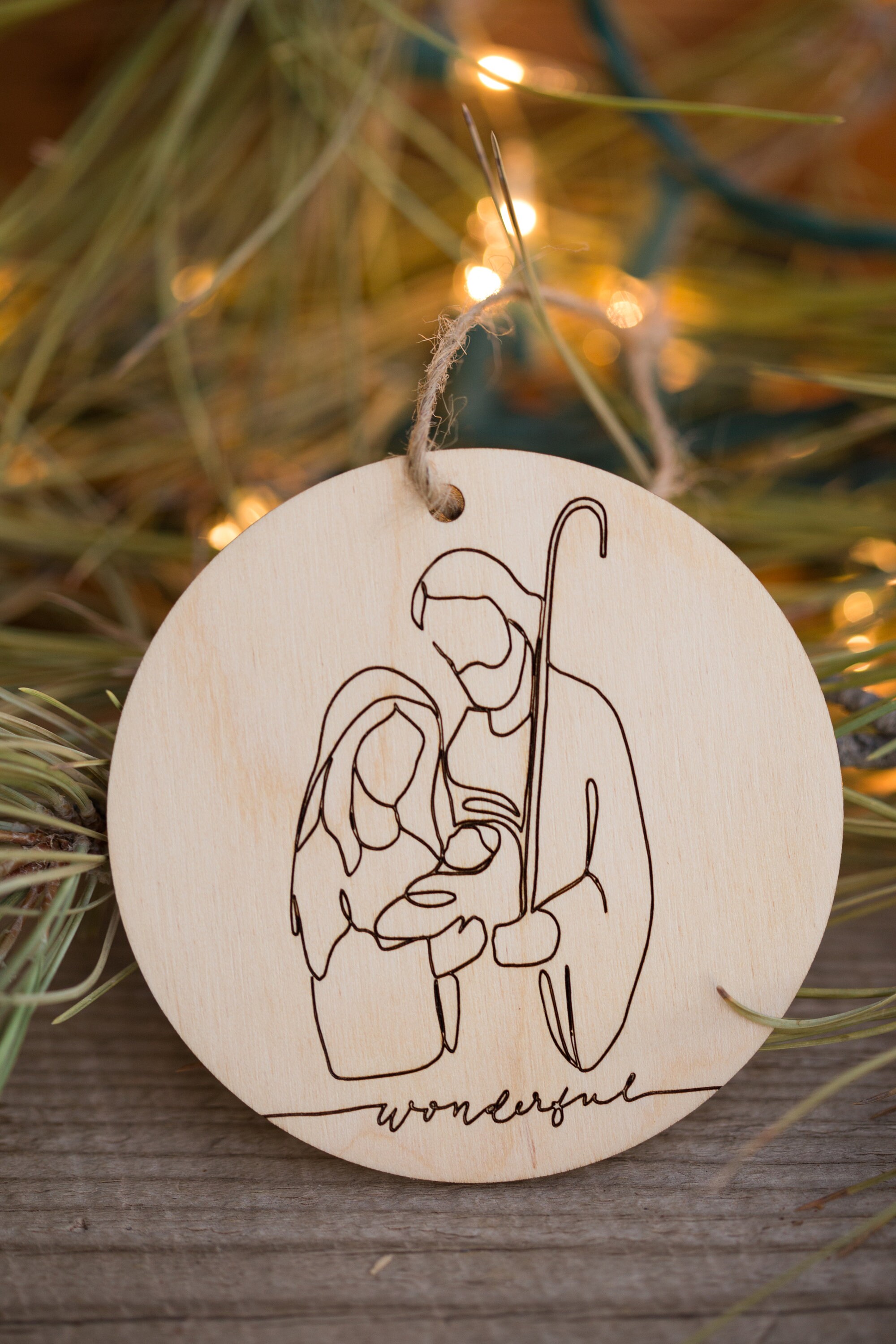 Nativity ornament nativity christmas ornament engraved Etsy