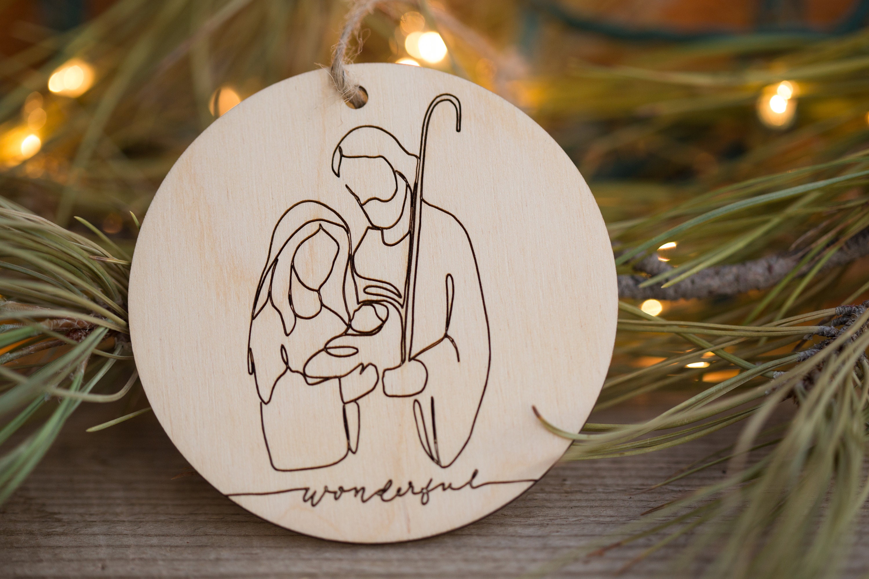 Nativity ornament nativity christmas ornament engraved Etsy