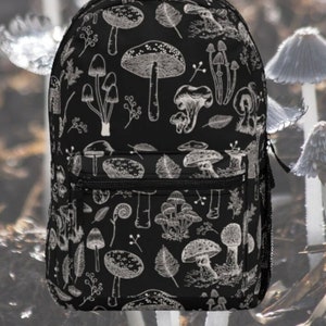 Mushroom Backpack | Toadstool Backpack | Retro Mushroom Backpack | Vintage Mushroom Backpack | Cottagecore Backpack | Back To School Bag