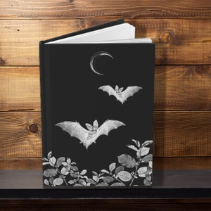 Goth Bat Journal | Goth Aesthetic | Goth Notebook | Scripting Journal | Manifestation Journal | Hard Sided Journal | Back to School | Diary