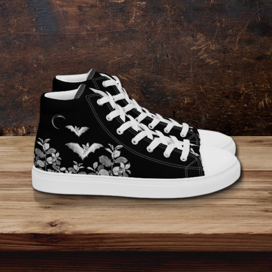 Goth Bat Women s High Top Sneakers