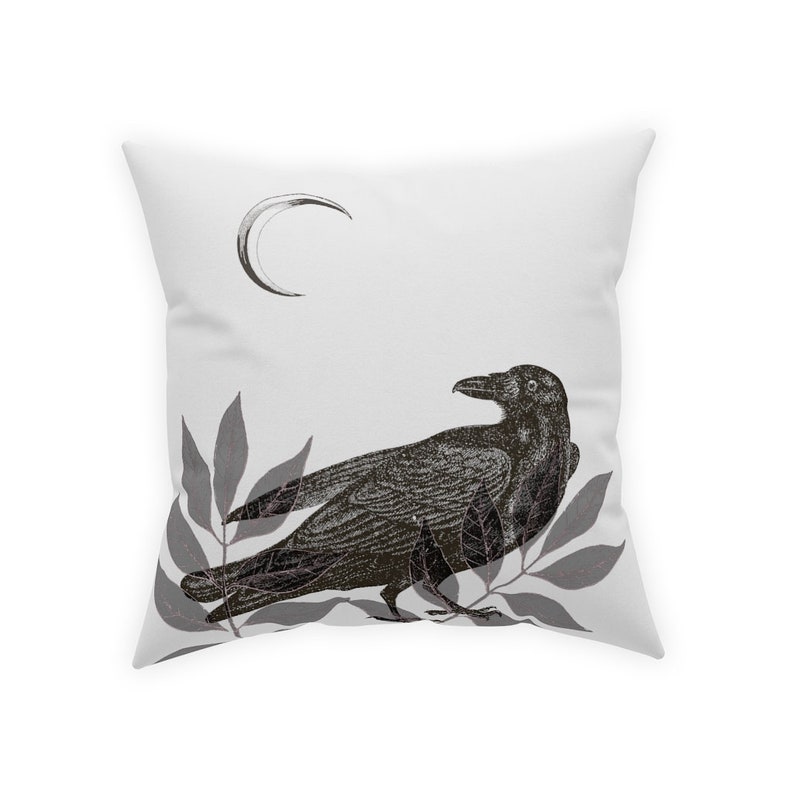 Gothic Crow Pillow Gothic Decor Throw Pillow Crow Raven - Etsy