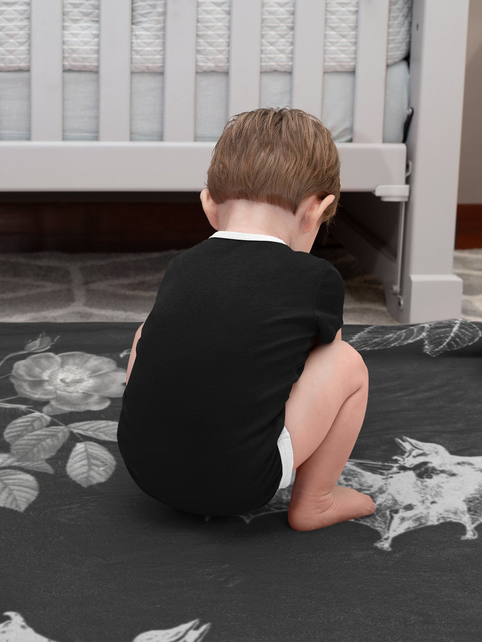 Goth Bat Baby Blanket Goth Baby Swaddle Blanket Goth Crib Etsy