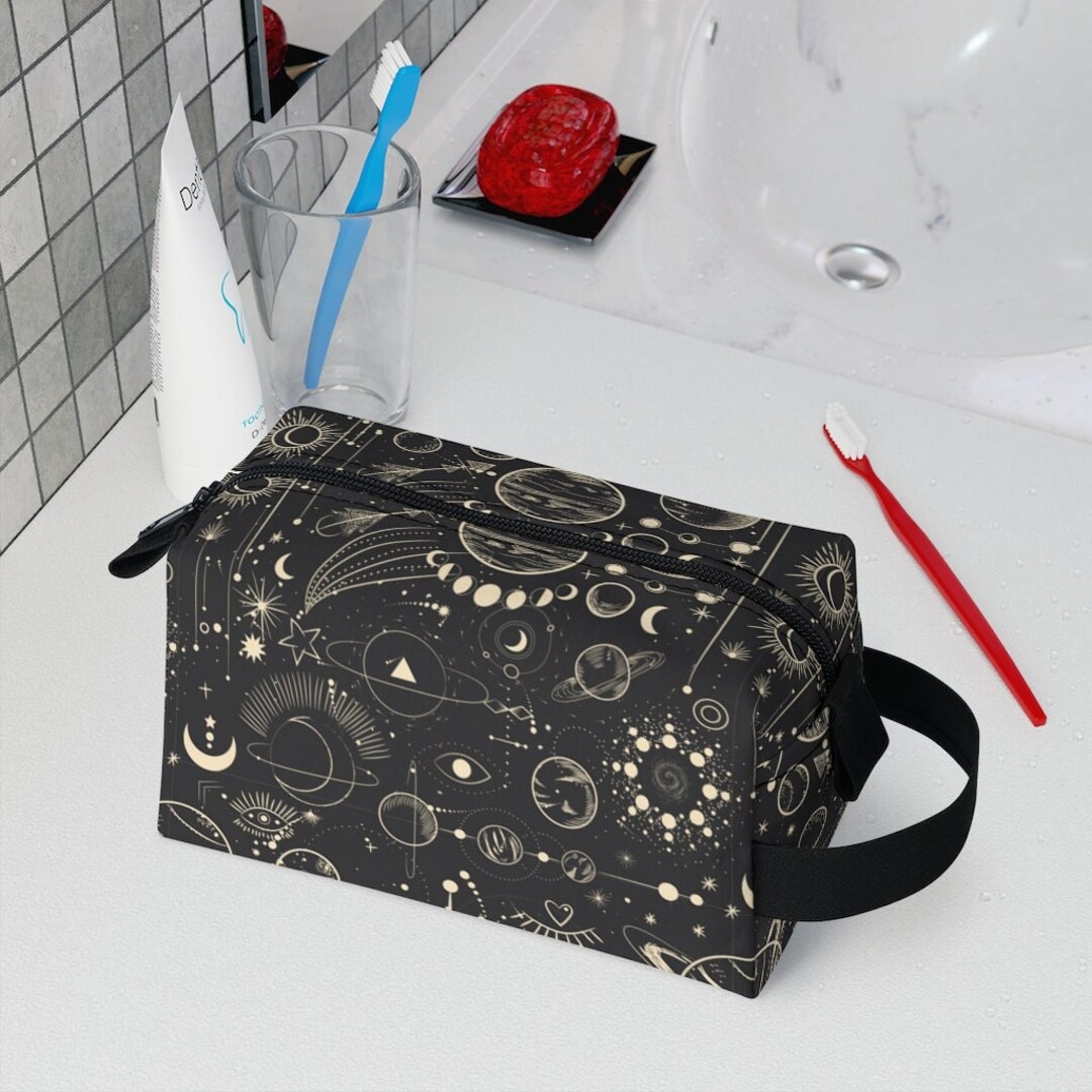 Celestial Toiletry Bag Galaxy Zipper Bag Celestial Accessory Bag Gothic