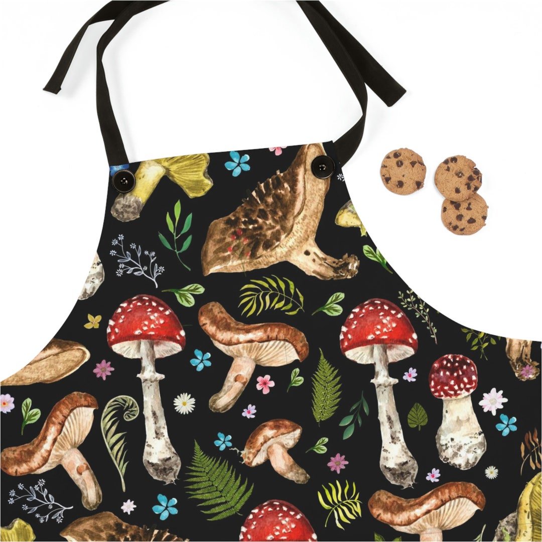Mushroom Apron Toadstool Apron Mushroom Kitchen Apron Mushroom Kitchen