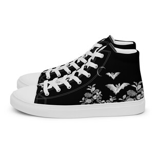 Black Cat Gothic Witch Men's High Top Shoes