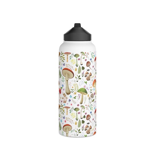 Disover Mushroom Water Bottle | Stainless Steel Water Bottle | Sports Lid Water Bottle | Insulated Water Bottle