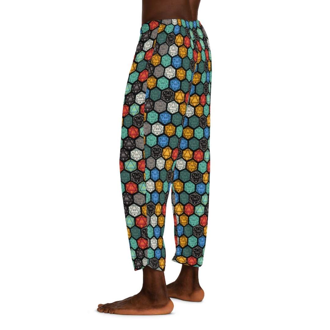 Dnd Pants Dnd Dice Men's Pajama Pants Gaming Etsy