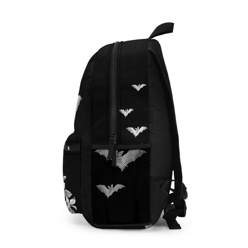 Goth Bat Backpack Gothic Backpack Vampire Bat Backpack Dark Academia Backpack Goth Accessories Goth Back To School image 3