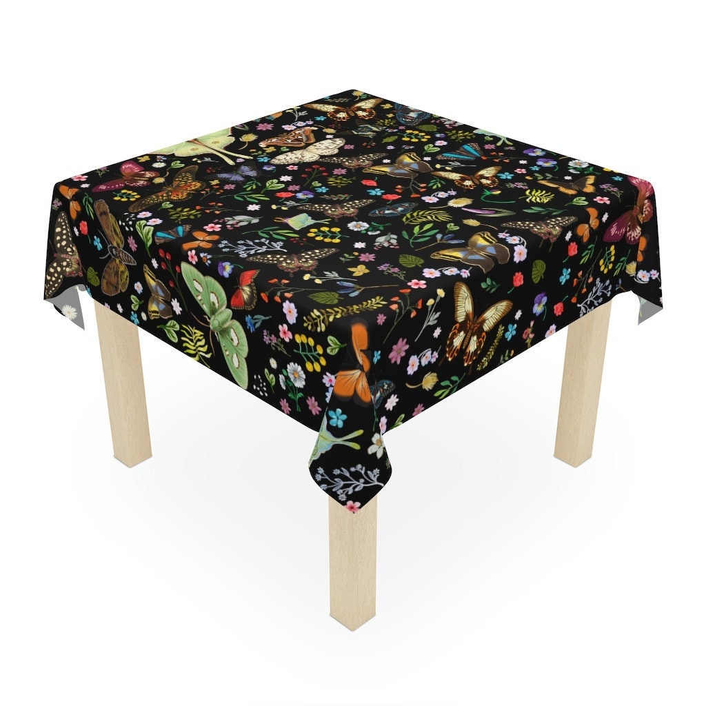 Butterfly Tablecloth Butterfly Aesthetic Cottagecore Dark Academia Dark Cottagecore Maximalism Forestcore Vintage Design