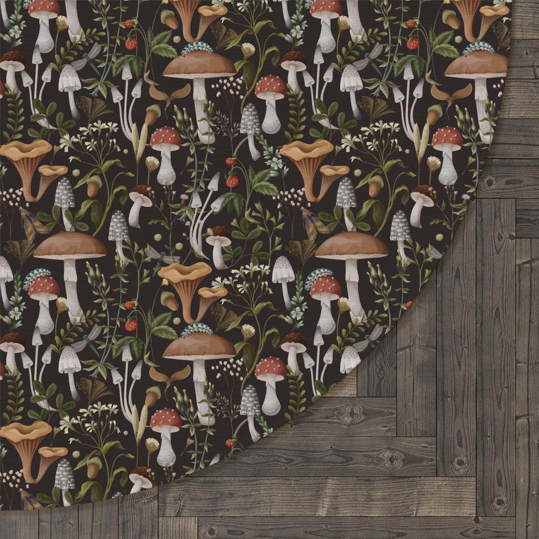 Toadstool Rug Mushroom Rug Round Mushroom Rug Toadstool Rug Witchy - Etsy
