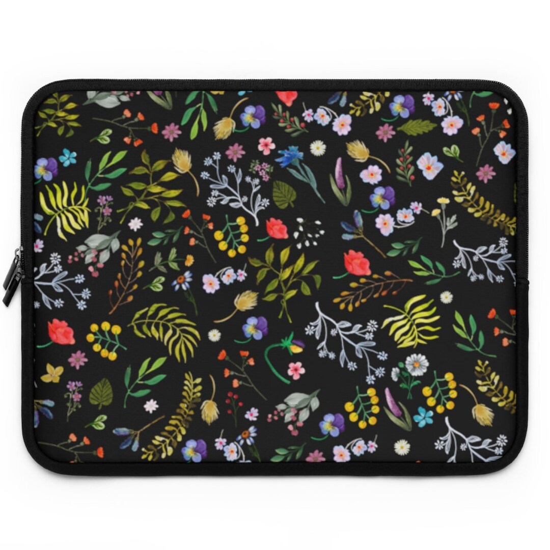 Wildflower Laptop Sleeve 5 Sizes Tablet Sleeve Laptop Etsy