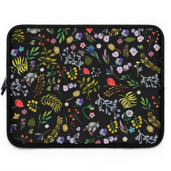 Wildflower Laptop Case Etsy