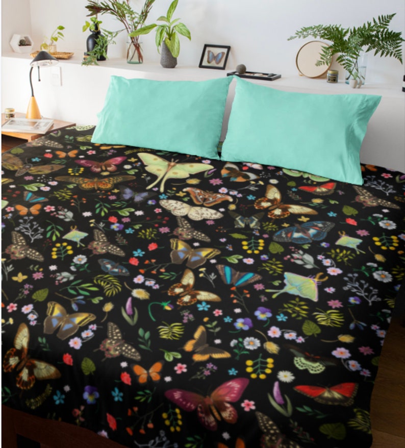 Queen Butterfly Comforter Butterfly Fairycore Comforter Etsy