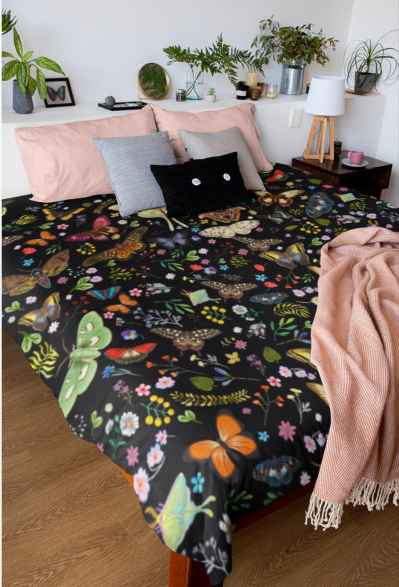Queen Butterfly Comforter Butterfly Fairycore Comforter Etsy
