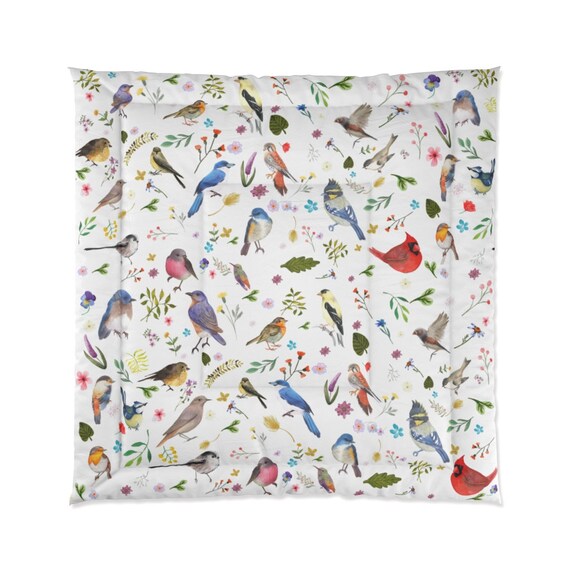 Bird Comforter Queen Cottagecore Light Academia Dark Etsy