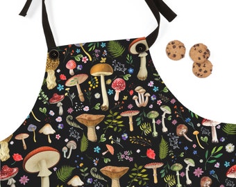 Mushroom Apron | Toadstool Apron | Mushroom Kitchen Apron | Mushroom Kitchen Decor | Cottagecore Apron | Cottagecore Kitchen | Witchy Apron