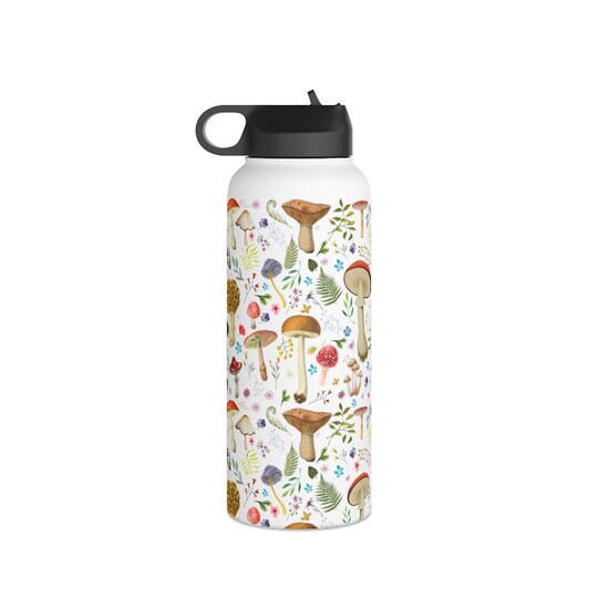 Disover Mushroom Water Bottle | Stainless Steel Water Bottle | Sports Lid Water Bottle | Insulated Water Bottle