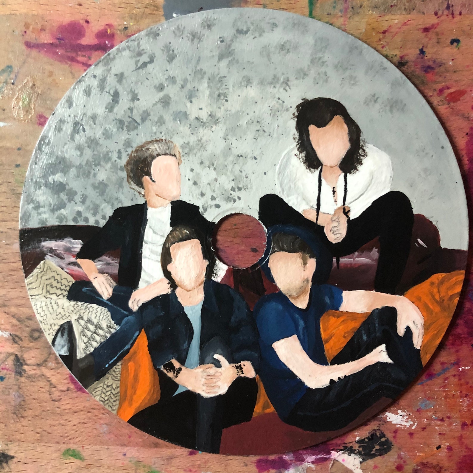 Made in the AM One Direction Album Cover Painted CD | Etsy