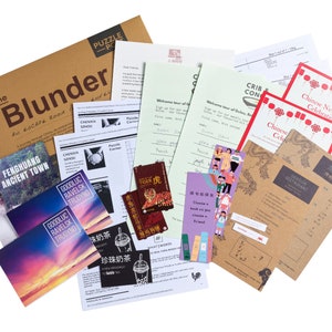 Escape Room in an Envelope - The Blunder! Dinner Party Edition, tabletop game for up to 8 people