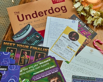 BRAND NEW Escape Room in an Envelope - The Underdog! Dinner Party Edition, tabletop game for up to 8 people