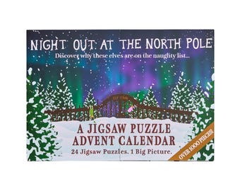 Jigsaw Puzzle Advent Calendar 2026 - Night Out At The North Pole | 24 Mini Jigsaws, 1 Big Picture
