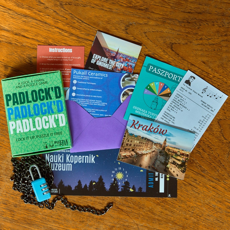 Escape Room Lock and Chain Puzzle Game Secure Your Gifts and Etsy