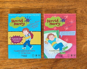Two Horrid Henry Puzzle games - Save 10% | Escape Room Game | Birthday Party | Educational | Kid’s Activity