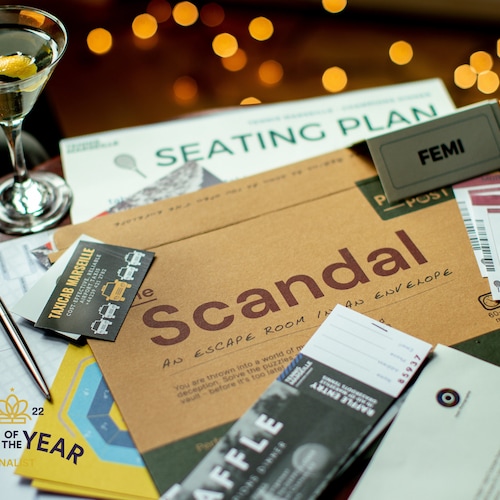 Escape Room in an Envelope the Scandal Dinner Party Etsy