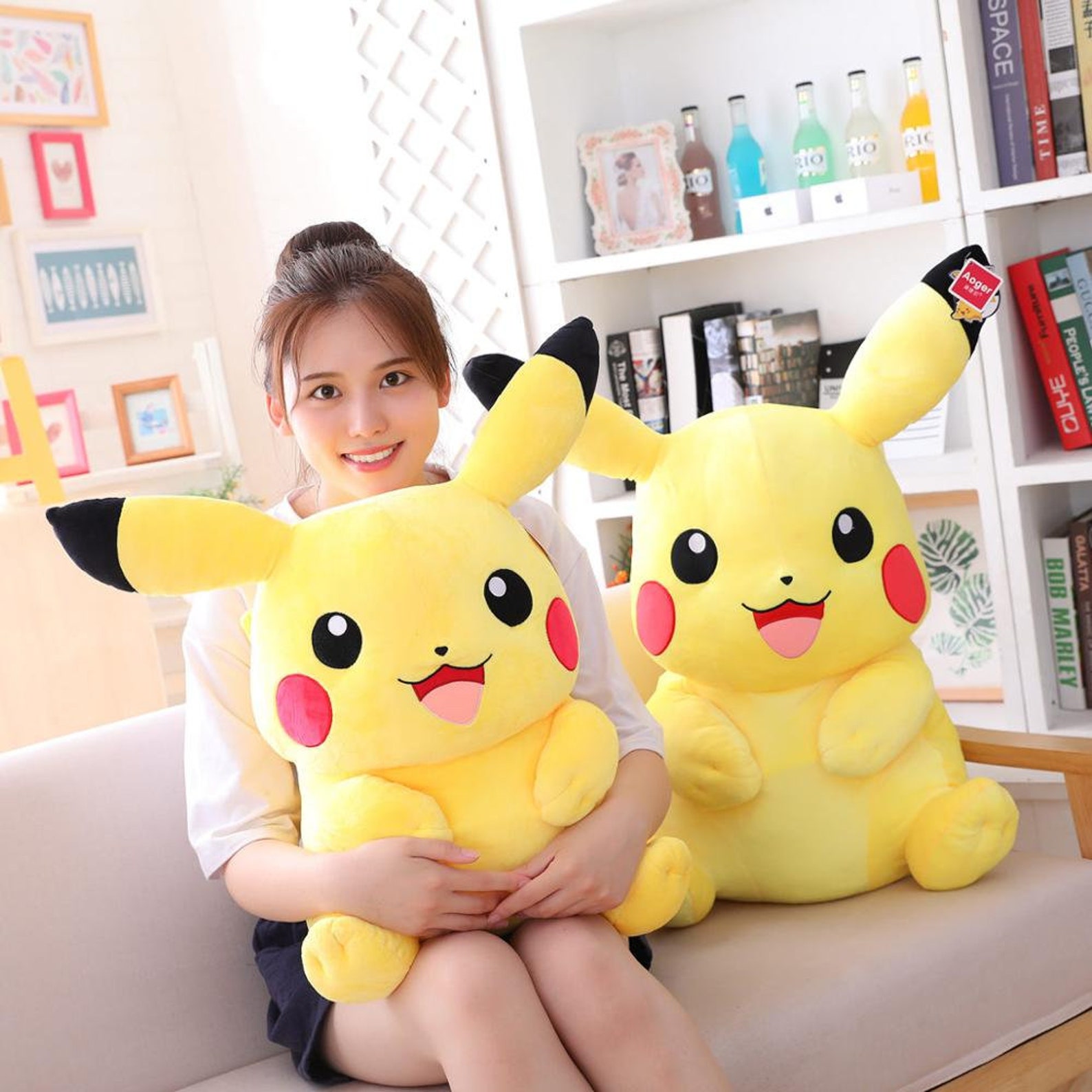 Very Large Pikachu Plush Toys/ Big Size Full Pillow/ Pokemoned Etsy