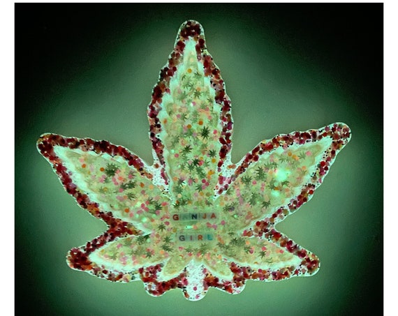 GLOW in THE DARK Ganja Girl Ashtray