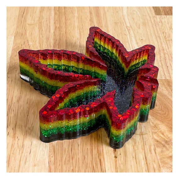 Rasta Pot Leaf Ashtray