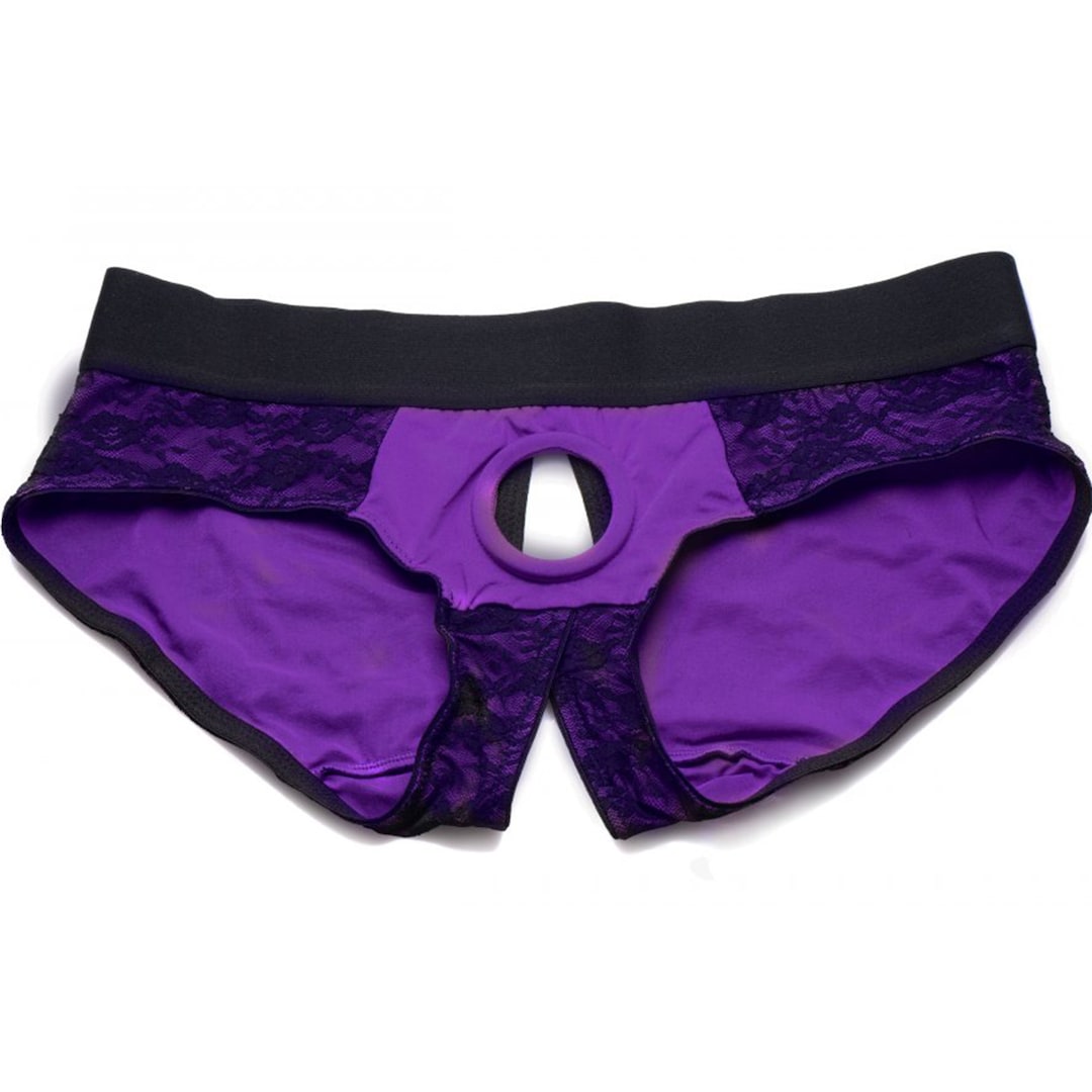 Lace Strap on Panty, Strap on Harness for Pegging With Oring, Strap on