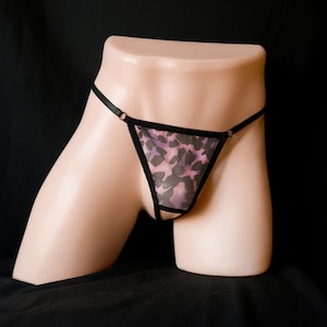 Leopard Micro String Bikini, Open Nuts Hole, Sexy Thongs for Men, Sexy Men Underwear, Men Lingerie, Sexy panties for Men Men Thong