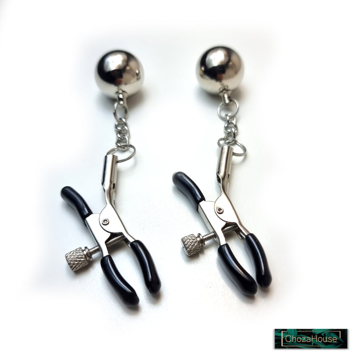 Nipple Clamps With Weights and Heart Locks Weighted Nipple Etsy Canada