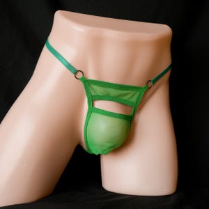 XS-6XL Men Transparent Stretch Mesh Pushup Mini Micro Thong Bulge Beach Swimwear Handmade Sexy thong String Tanga