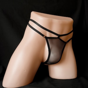 Men Sheer Panties, Lace Panties, Men Underwear See Through, Men&#39;s Underwear Thong, Men lingerie, Sexy Underpants, sexy men underwear