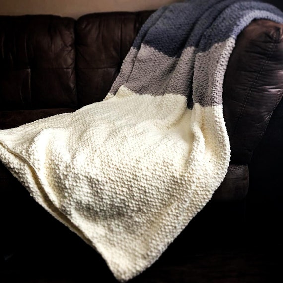 Handmade Chunky Knit Blanket Etsy