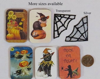 Dollhouse Halloween Sign, Miniature Spider Web, Halloween Miniatures for Dollhouse, Dollhouse Spider Web, Dollhouse Accessories, 1:6