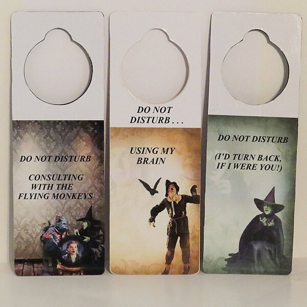 Wizard of Oz Door Hanger, Door Sign, Do Not Disturb Sign, Do Not Knock Sign, Work from Home Sign, Office Decor, Girl Boss, Do Not Disturb