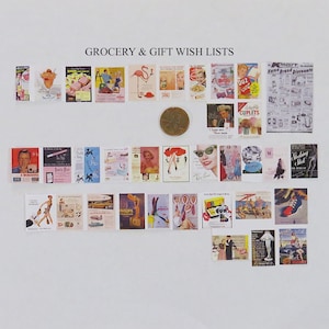 1:12, Miniature Gift Shopping, MCM, Miniature Magazine, Christmas Miniatures Dollhouse, Miniature Grocery, Retro, Dollhouse Accessories