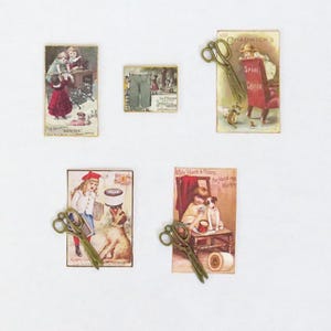 Miniature Sewing Ad, Dollhouse Picture, Miniature Picture, Dollhouse Sewing Room, Dollhouse Miniatures, Sewing Room, Dollhouse Accessories