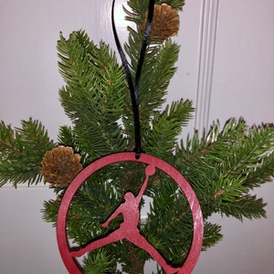 Michael &#39;Air&#39; Jordan Luxury Christmas Ornament (Hand Made) - Jumpman &quot;RED&quot;