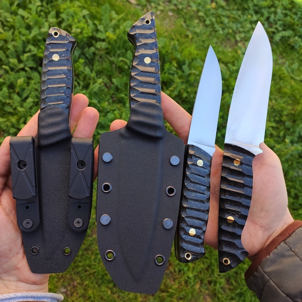 Custom EDC Knife Kydex Sheath, Full Flat Fixed Blade Outdoor Knife personalized gift